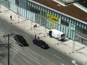 Van suspected to have struck pedestrians in Toronto on Monday, April 23, 2018.