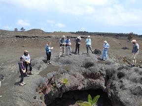 "This is an image of students from the 2017 group inspecting the fissures from the 1969 Mauna Ulu eruption on the flanks of Kilauea.” supplied photo