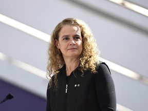 Governor General Julie Payette delivers remarks during a celebration of the 100th anniversary of Statistics Canada at its headquarters in Ottawa on Friday, March 16, 2018.