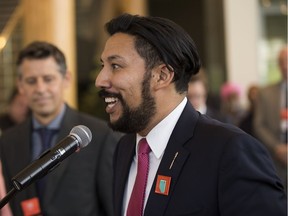 Culture and Tourism Minister Ricardo Miranda makes an announcement to declared May 15, 2018 as Alberta Book Day, and recognize Alberta's talented and diverse book publishing industry on Tuesday, May 15, 2018. Greg Southam / Postmedia