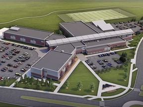 A rendering of the All Saints High School to be built in Legacy. Supplied art for May 28 David Parker column on Lear Construction Management.