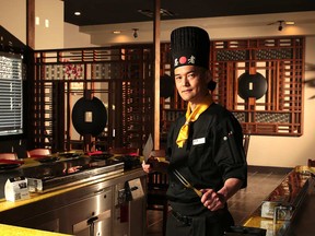 Tetsu Tsuboi is a fast-talking, knife-wielding chef at Omo Teppan & Kitchen.