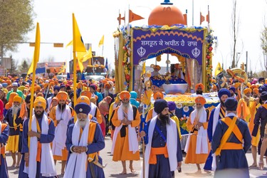 Thousands of Calgarians took part in the Nagar Kirtan Sikh Parade in northeast Calgary on Saturday May 12, 2018.