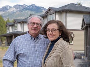 Doug and Janet Colvin at their condo at Bighorn Meadows Resort in Radium, B.C.