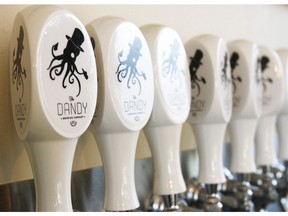 Beer taps at The Dandy Brewing Company. Dean Pilling/Postmedia