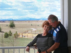 Debbie and Ed Sweep love the view from their home in Harmony.