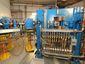 The cyclotron at the Medical Isotope and Cyclotron facility at the University of Alberta's south campus, 6820 - 116 St., in Edmonton.