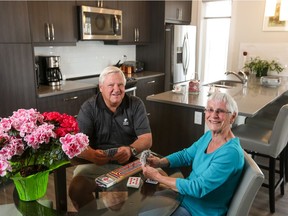 Ian and Betty Schmidt love the accessibility and amenities from their home at Regatta in Auburn Bay.