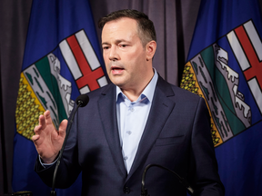 Jason Kenney speaks at his first convention as leader of the United Conservative Party in Red Deer, Alta., May 6, 2018.