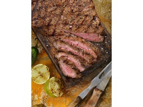 Jerk Flank Steak for ATCO Blue Flame Kitchen for May 29, 2018; image supplied by ATCO Blue Flame Kitchen