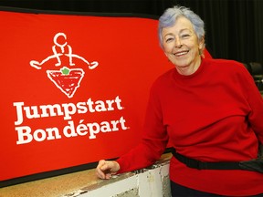 Martha Billes, Chairman Emeritus during the Canadian Tire Jumpstart Charities that hosted 250 girls at a Jumpstart Games for Girls at the Genesis Centre in Calgary as she was onsite to inspire and participate alongside the girls as they rotate through six activity stations including soccer, basketball and adaptive bocce. These games are a part of Jumpstart's Girls in Sport Initiative that encourages girls to get and stay active, creating a new generation of female sports leaders in Calgary on Thursday May 17, 2018. Darren Makowichuk/Postmedia