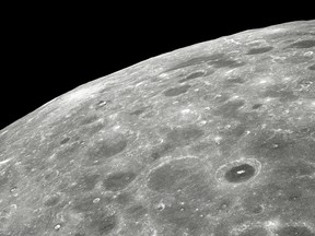 NASA photo shows a closeup view of the Moon.