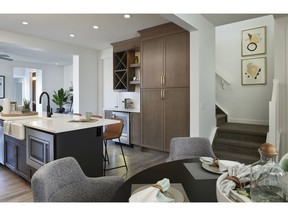 The view from the dining area in the Selkirk show home by Mattamy Homes in Carrington.