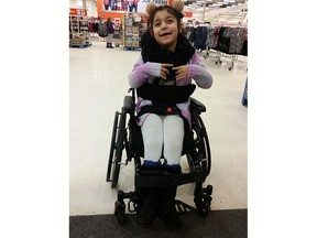 Julia Khaled, whose wheelchair went missing when family's vehicle stolen. Supplied pic.