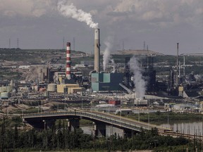 A Suncor plant at work in Fort McMurray, Alberta.