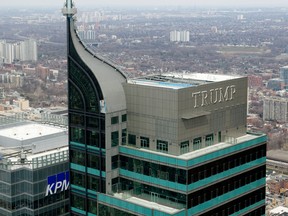 A view of the penthouse at the top of the former Trump Tower in Toronto.