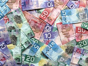 Different Canadian Dollar Banknotes