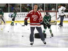 DALLAS, TX - JUNE 21: Brady Tkachuk of the USA participates in the Top Prospects Youth Hockey Clinic ahead of the 2018 NHL Draft at the Dr. Pepper StarCenter on June 21, 2018 in Dallas, Texas.