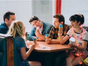 The cast of Abracadavers, L to R: Griffin Cork, Emma Houghton, Jordan Wright, Franco Correa and Courtney Charnock Courtesy, Kenya Weaver