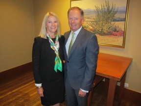 The Distinguished Business Leader Award, co-presented by the Haskayne School of Business and the Calgary Chamber of Commerce, has recognized outstanding leaders in the Calgary business community since 1993. Pictured is the 2018 recipient, Guy Turcotte with his wife Dawn.