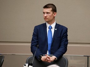 Calgary city councillor for ward 11 Jeromy Farkas listens during a council session on Monday June 25, 2018.  Gavin Young/Postmedia