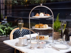 Try Afternoon Bumble Bee Tea in the Dalloway Terrace in Bloomsbury. Courtesy of The Doyle Collection