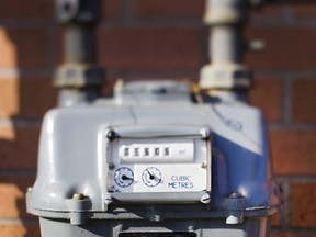 An Enbridge Inc. gas meter is seen in this photo taken with a tilt-shift lens in Toronto, Ontario, Canada, on Friday, Oct. 28, 2011. Enbridge Inc. provides energy transportation, distribution, operates crude oil and liquids pipeline systems, natural gas transmission for midstream businesses in North America and internationally. Photographer: Brent Lewin/Bloomberg