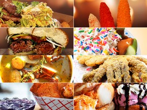 A photo assortment of some of the new Midway food items that will be served at the 2018 Calgary Stampede.