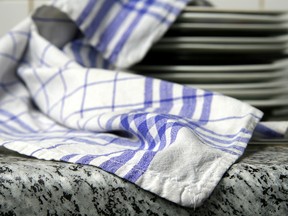 Roughly half of the kitchen towels sampled in the study were teeming with bacteria.