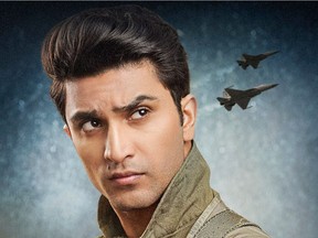 Ahad Mir in a promotional poster for a film in Pakistan.