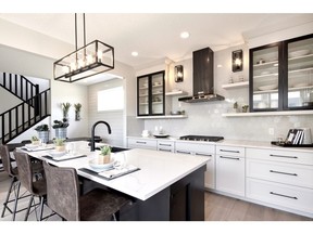 The kitchen in the new Ivey Court show home by Cardel Homes in Shawnee Park.