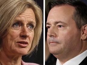 Alberta Premier Rachel Notley and UCP Leader Jason Kenney.