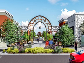 A rendering of the Savannah Bazaar, a new retail centre to be built in Saddleridge by Royop Development. Supplied for June 14, 2018 David Parker column.