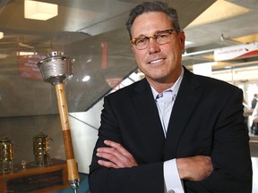 Calgary 2026 Olympic & Paralympic Bid Corporation Board Chair Scott Hutcheson was introduced at the Olympic Oval in Calgary on Thursday June 7, 2018. Darren Makowichuk/Postmedia