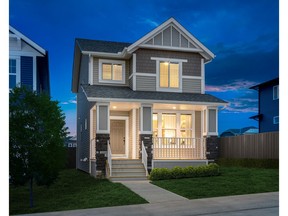 The exterior of the Apex laned home by Stepper Homes in Heritage Hills.