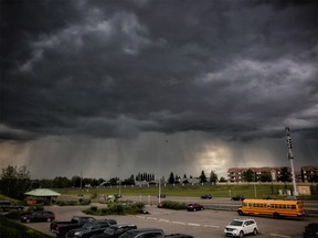 A thunderstorm rolls through northwest Calgary near Nose Hill Park in this file photo taken Friday, June 22, 2018.
