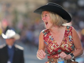 Premier Rachel Notley during the 2018 Calgary Stampede parade.