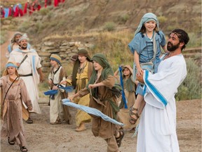 Aaron Krogman as Jesus in the Canadian Badlands Passion Play in Drumheller.