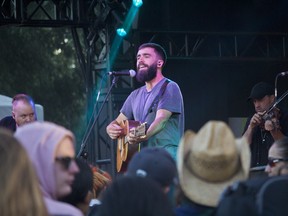 Michael Bernard Fitzgerald performs at the 2018 Calgary Stampede Coke Stage on July 8, 2018.(Zach Laing / Postmedia Network)