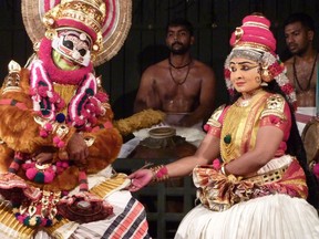 Koodiyattam  is a traditional performing art form that hails from the state of Kerala in India.  It is being presented in Alberta for the first time through the support of Raga Mala Music Society of Calgary.