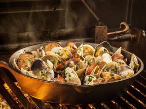 Barbecued Clams and Chorizo for ATCO Blue Flame Kitchen July 25, 2018; image supplied by ATCO Blue Flame Kitchen