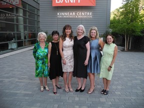 Pictured, from left, with more than one million reasons to smile at the 39th Banff Centre Mid Summer Ball Weekend are the tireless volunteer committee members (from left) Pat Moore, Mary Fong, Kim van Steenbergen, Glenda Hess, Debra Law and Melanie Busby (absent Nancy Wiswell). The fabulous weekend netted a whopping $1.1 million in support of artists and programs at the world-renowned Banff Centre for Arts and Creativity.