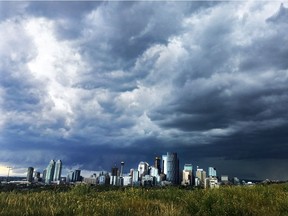 A thunder storm moves in over the north of Calgary on Monday July 23, 2018.  Gavin Young/Postmedia