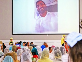 Several hundred people attended a memorial service for the Minhas family at the Dashmesh  Cultural Centre in Calgary on Wednesday July 25, 2018.  Gavin Young/Postmedia