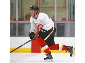 Mark Jankowski skates at the Calgary Flames development camp held at Winsport in Calgary on Friday, July 6, 2018. Jim Wells/Postmedia