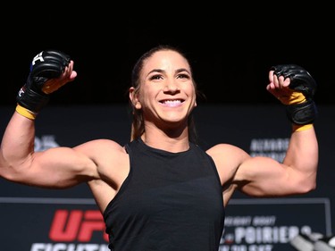 Tecia Torres works out at the Palace Theatre in Calgary on  Wednesday, July 25, 2018. The preparations have begun for UFC Fight Night which will take place Saturday July 28.  Jim Wells/Postmedia