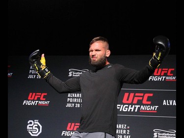 Jeremy Stephens works out at the Palace Theatre in Calgary on Wednesday, July 25, 2018. The preparations have begun for UFC Fight Night which will take place Saturday July 28.  Jim Wells/Postmedia