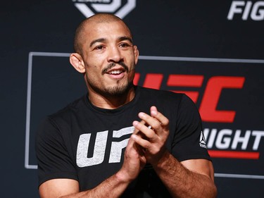 Jose Aldo works out works out at the Palace Theatre in Calgary on Wednesday, July 25, 2018. The preparations have begun for UFC Fight Night which will take place Saturday July 28.  Jim Wells/Postmedia