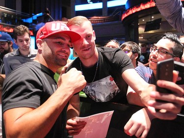 Eddie Alvarez meets fans at the Palace Theatre in Calgary on Wednesday, July 25, 2018. The preparations have begun for UFC Fight Night which will take place Saturday July 28.  Jim Wells/Postmedia