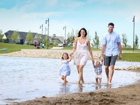 Katelyn and Drew Reghenas and their children Ella, 2, and Bennett, 10 months, love their new home by Mahogany Lake.